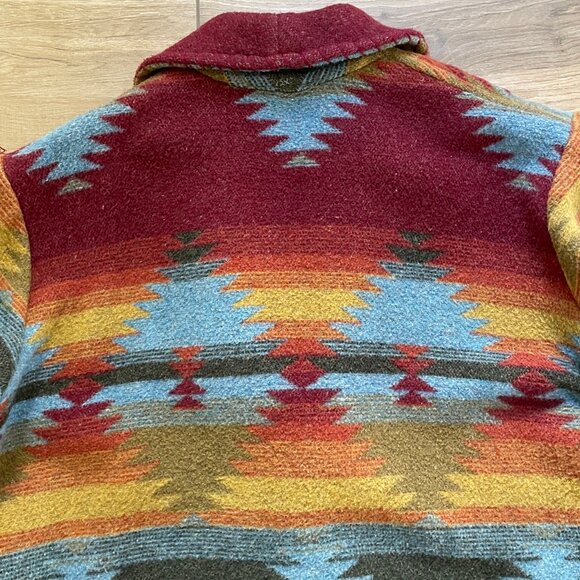 Double D Ranch Jacket Womens Large Oversize Vintage 90s Aztec Western Car Coat - Picture 8 of 16